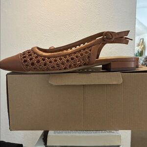 J crew 8 Brown Woven Leather Women's Shoes